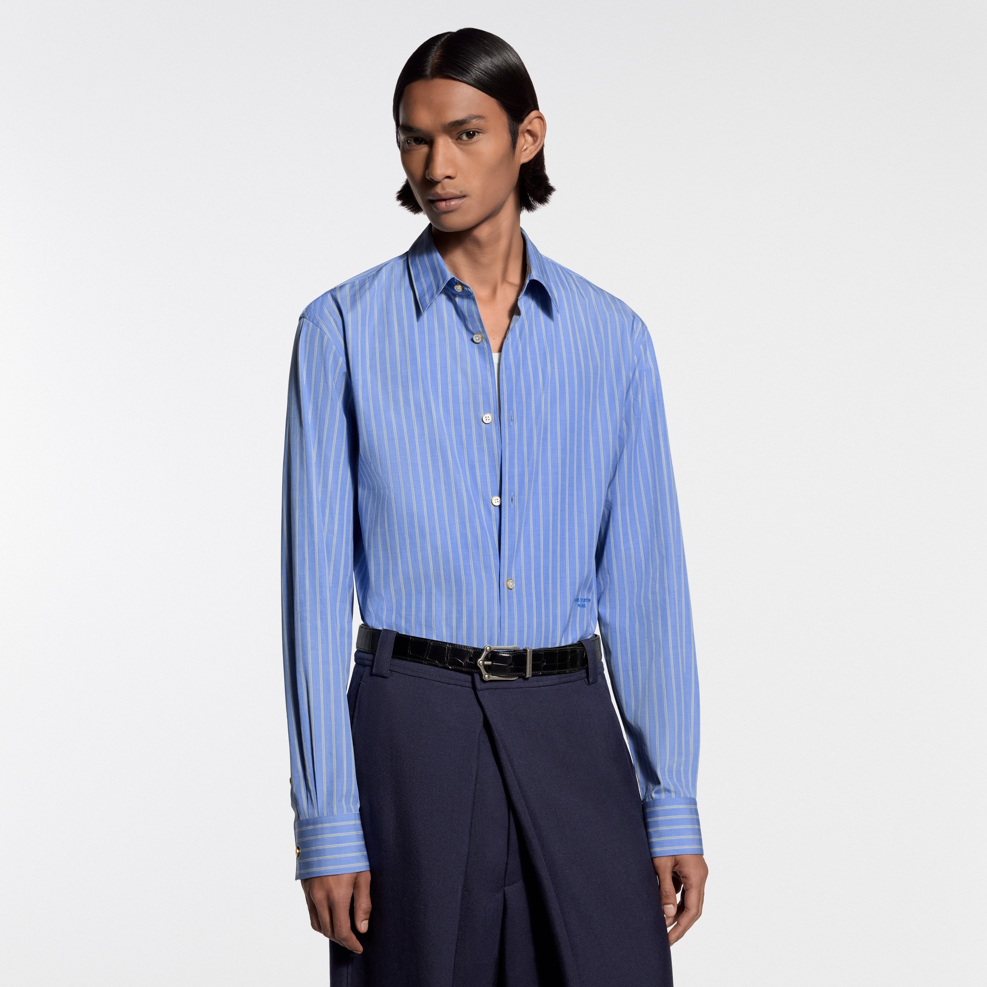 ルイヴィトン 11SS モノグラムジャカードストライプシャツ / ブラウス louis-vuitton--